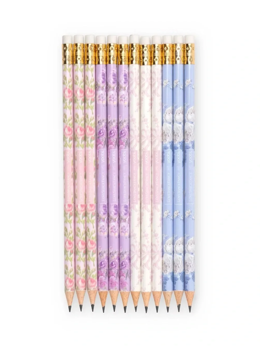 Love Shack Fancy x Target Yoobi Pencils Macaroon Blooming Coquette Bow Pink Blue